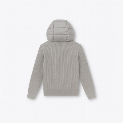 GREY HOODED CARDIGAN